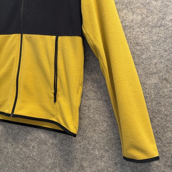 The North Face Jacket Mens Size Medium Yellow Black Full Zip Fleece Pockets - Picture 5 of 14